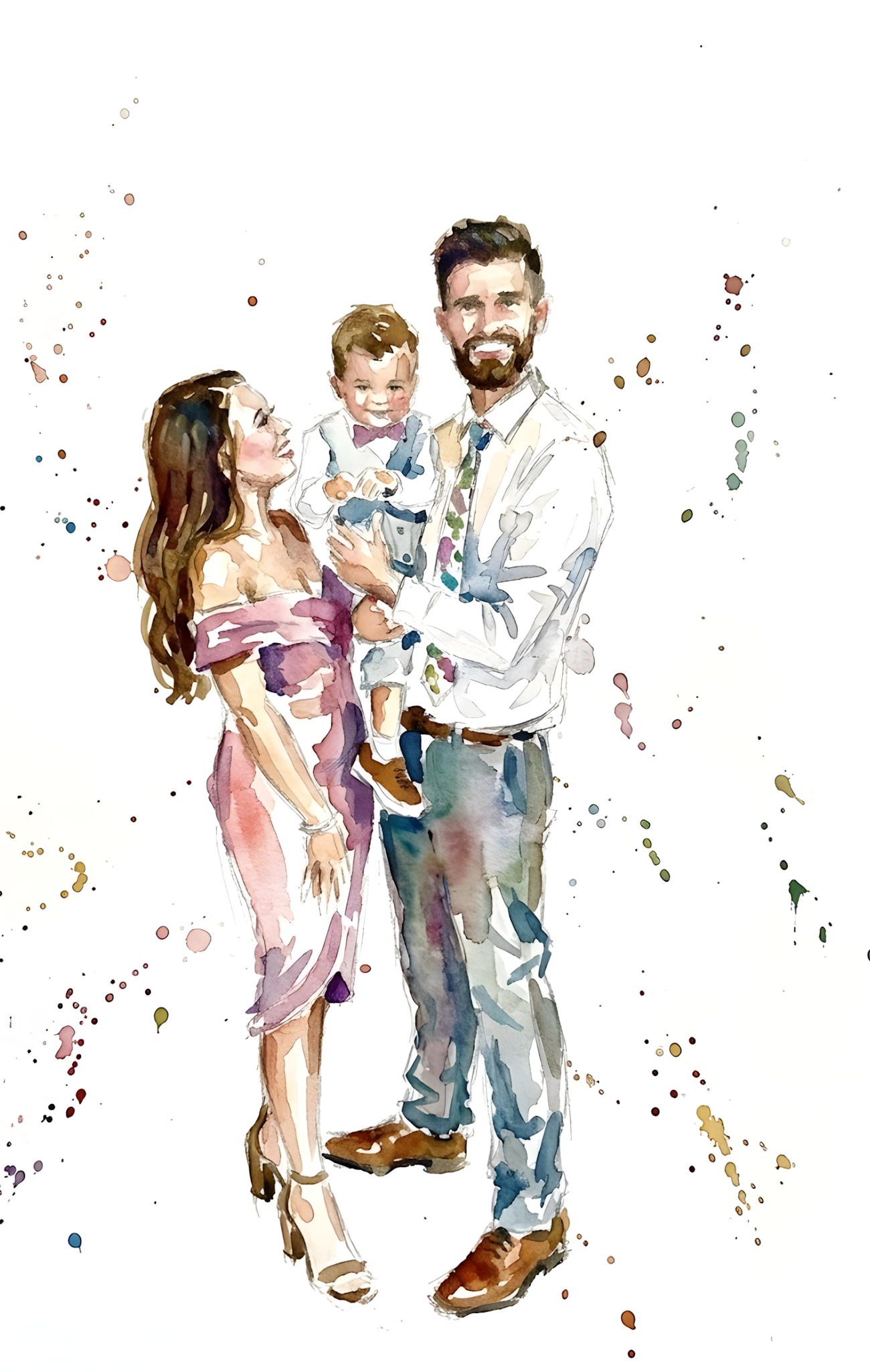 Aquarell — Mara & Jan & Theo
