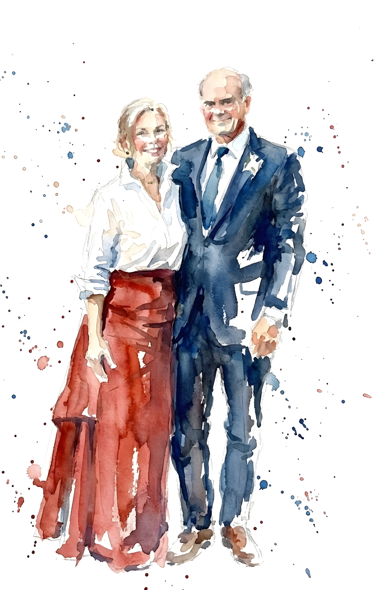 Aquarell — Eleonore & Wilhelm